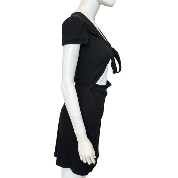 New ~ ABOUND Nordstrom ~ Tie Front Rib Knit Mini Dress Size S ORGANIC Cotton - Picture 4 of 8